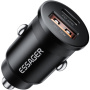 ESSAGER ES-CC15 mini autonabíjačka s portami USB-C / USB-A - 45W - čierna