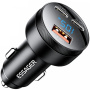 ESSAGER FSJ-008 autonabíjačka s displejom a portami 2x USB-C / USB-A - 105W - čierna