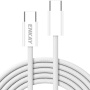 ENKAY opletený nabíjací a dátový kábel - USB-C na USB-C - 2 m - biely