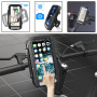 F81 univerzálne vodeodolné puzdro s držiakom na bicykel a motorku na riadidlá pre iPhone - čierne
