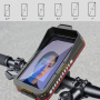 Univerzálne vodeodolné puzdro s držiakom na bicykel a motorku na riadidlá pre iPhone - čierne