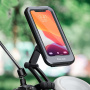 WEST BIKING univerzálne magnetické vodeodolné puzdro s držiakom na bicykel a motorku na riadidlá pre iPhone - čierne