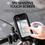 WEST BIKING univerzálne magnetické vodeodolné puzdro s držiakom na bicykel a motorku na riadidlá pre iPhone - čierne