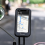 WEST BIKING univerzálne magnetické vodeodolné puzdro s držiakom na bicykel a motorku na riadidlá pre iPhone - čierne