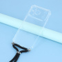 Transparentný kryt so šnúrkou pre iPhone 17 Pro Max - čierny