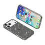 Transparentný kryt s trblietkami pre iPhone 17 Pro Max - sivý