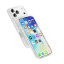 Transparentný kryt s trblietkami pre iPhone 17 Pro Max - strieborný