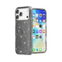 Transparentný kryt s trblietkami pre iPhone 17 Pro - sivý