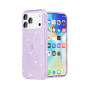 Transparentný kryt s trblietkami pre iPhone 17 Pro - fialový