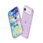 Transparentný kryt s trblietkami pre iPhone Air - fialový