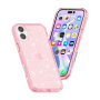 Transparentný kryt s trblietkami pre iPhone 17 - ružový