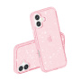 Transparentný kryt s trblietkami pre iPhone 17 - ružový
