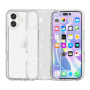 Transparentný kryt s trblietkami pre iPhone 17 - strieborný