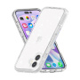 Transparentný kryt s trblietkami pre iPhone 17 - strieborný
