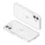 Transparentný kryt s trblietkami pre iPhone 17 - strieborný