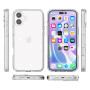 Transparentný kryt s trblietkami pre iPhone 17 - strieborný