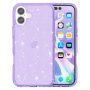 Transparentný kryt s trblietkami pre iPhone 17 - fialový