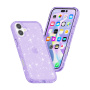 Transparentný kryt s trblietkami pre iPhone 17 - fialový