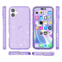 Transparentný kryt s trblietkami pre iPhone 17 - fialový