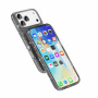 Transparentný kryt s trblietkami a MagSafe pre iPhone 17 Pro - sivý