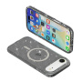 Transparentný kryt s trblietkami a MagSafe pre iPhone Air - sivý