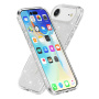 Transparentný kryt s trblietkami a MagSafe pre iPhone Air - strieborný