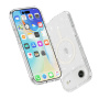 Transparentný kryt s trblietkami a MagSafe pre iPhone Air - strieborný
