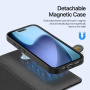 DUX DUCIS Lawa 2v1 odnímateľné flipové puzdro s MagSafe a peňaženkou pre iPhone 17 - čierne