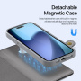DUX DUCIS Lawa 2v1 odnímateľné flipové puzdro s MagSafe a peňaženkou pre iPhone 17 - sivé