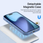 DUX DUCIS Lawa 2v1 odnímateľné flipové puzdro s MagSafe a peňaženkou pre iPhone 17 - modré