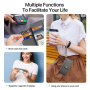 DUX DUCIS Lawa 2v1 odnímateľné flipové púzdro s MagSafe a peňaženkou pre iPhone 17 Pro / 18 Pro - sivé