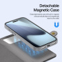 DUX DUCIS Lawa 2v1 odnímateľné flipové púzdro s MagSafe a peňaženkou pre iPhone 17 Pro / 18 Pro - sivé