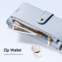 DUX DUCIS Lawa 2v1 odnímateľné flipové púzdro s MagSafe a peňaženkou pre iPhone 17 Pro / 18 Pro - modré