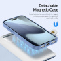 DUX DUCIS Lawa 2v1 odnímateľné flipové puzdro s MagSafe a peňaženkou pre iPhone 17 Pro Max - modré