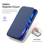 DUX DUCIS Skin X flipové puzdro s MagSafe pre iPhone 17 - tmavo modré