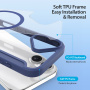 DUX DUCIS Skin X flipové puzdro s MagSafe pre iPhone 17 - tmavo modré