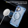 Odolný transparentný kryt s MagSafe pre iPhone 17 - modrý
