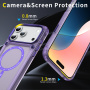 Odolný transparentný kryt s MagSafe pre iPhone 17 Pro - fialový