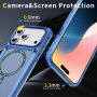 Odolný transparentný kryt s MagSafe pre iPhone 17 Pro Max - modrý