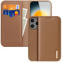 DUX DUCIS Hivo kožené flipové púzdro pre iPhone 17 Pro / 18 Pro - hnedé