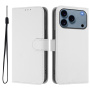 Flipové puzdro z PU kože pre iPhone 17 Pro Max - biele