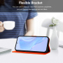 Flipové puzdro z PU kože pre iPhone 17 Pro Max - oranžové