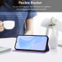 Flipové puzdro z PU kože pre iPhone 17 Pro - fialové