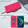 Flipové puzdro z PU kože pre iPhone Air - fuchsiové