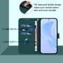 Flipové puzdro z PU kože pre iPhone 17 - petrolejové