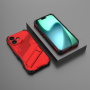 Odolný ochranný kryt so stojanom pre iPhone 17 - červený