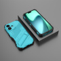 Odolný ochranný kryt so stojanom pre iPhone 17 - modrý