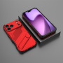 Odolný ochranný kryt so stojanom pre iPhone 17 Pro - červený