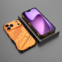 Odolný ochranný kryt so stojanom pre iPhone 17 Pro Max - oranžový