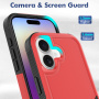 Super odolný kryt pre iPhone 17 - červený